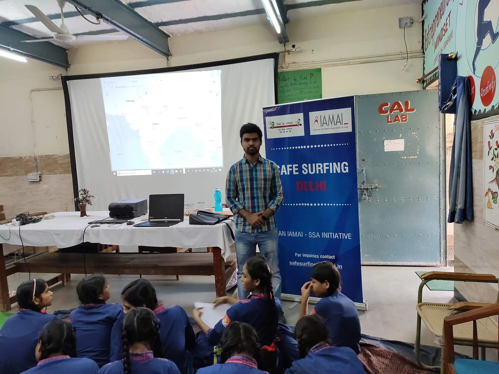 Mentoring session with school children in India
